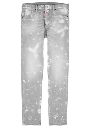 DSQUARED2 Cool Guy Bleached Slim-leg Jeans - Grey - 50