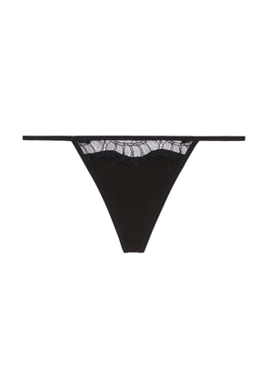 Skin Organic Lace G-String in Black, X-Small