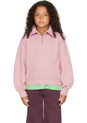 Longlivethequeen Kids Pink Zip Sweatshirt