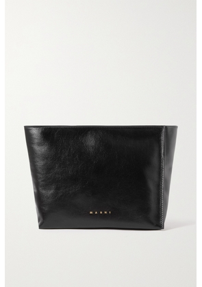 Marni - Color-block Glossed-leather Pouch - Black - One size