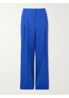Coperni - Pleated Wool Straight-leg Pants - Blue - x small,small,medium,large,x large