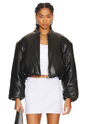 BLANKNYC Faux Leather Jacket in Black. Size S.