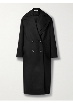 RÓHE - Double-breasted Layered Wool-twill Coat - Black - FR34,FR36,FR38,FR40,FR42