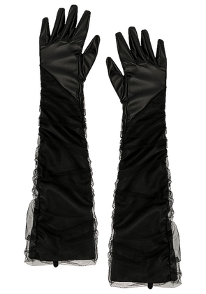LAMARQUE Marilyn Gloves in Black. Size M-L.