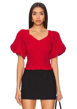 Show Me Your Mumu Rom Com Top in Red. Size M, S, XL.