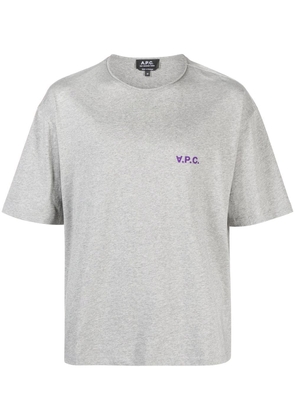 A.P.C. logo-print cotton T-shirt - Grey
