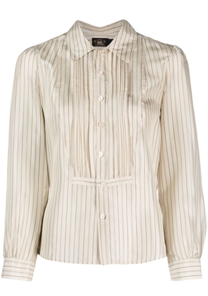 Ralph Lauren RRL striped satin silk blouse - Neutrals