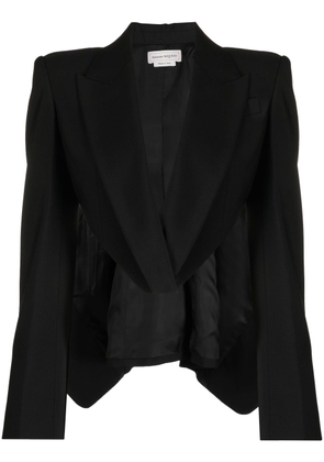 Alexander McQueen Cropped Slashed cut-out detail jacket - Black