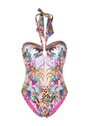 Camilla graphic-print swimsuit - Pink
