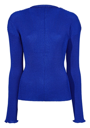Proenza Schouler mock-neck ribbed sweatshirt - Blue