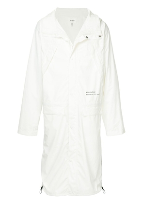 Makavelic Mot long raincoat - White