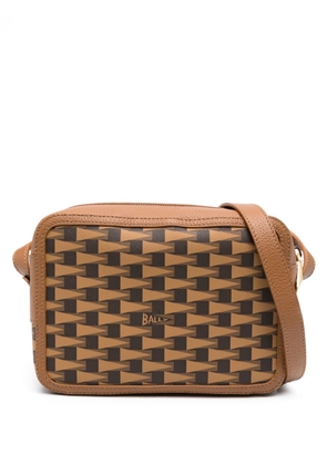 Bally Pennant-print zipped shoulder bag - Brown