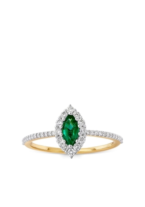 House of Meraki 18kt yellow gold Nayla emerald and diamond ring