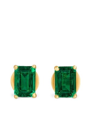 House of Meraki 18kt yellow gold Aria emerald earrings - Green