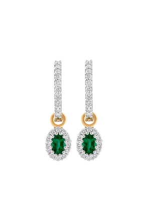 House of Meraki 18kt yellow gold Kahina emerald and diamond earrings