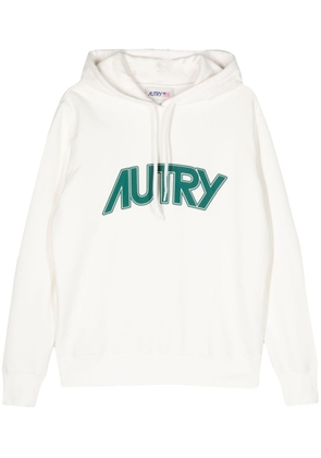 Autry logo-stamp cotton hoodie - White