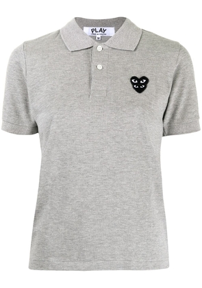 Comme Des Garçons Play logo-patch polo shirt - Grey
