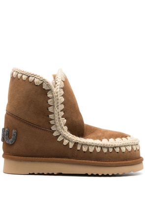Mou Eskimo 18 glitter-logo boots - Brown