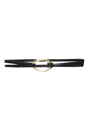 Jil Sander ring-buckle double-strap belt - Black