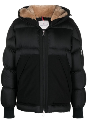 Moncler logo-patch cotton padded jacket, Black