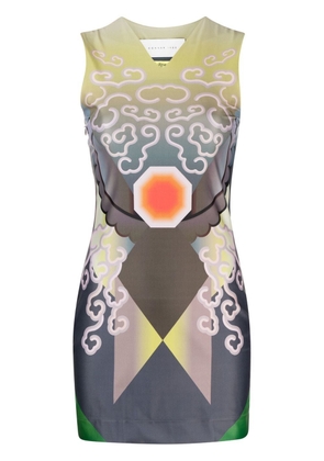 Conner Ives graphic-print sleeveless minidress - Neutrals