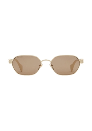 Gucci Eyewear round-frame tinted sunglasses - Gold