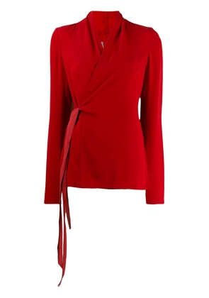 Rick Owens wrap blouse - Red