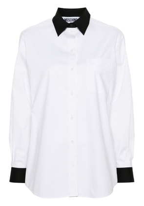 Moschino Question Mark-print cotton shirt - White