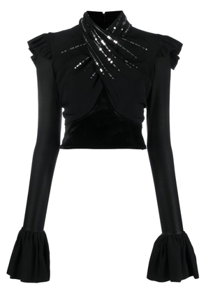 Rabanne sequin-embellished top - Black