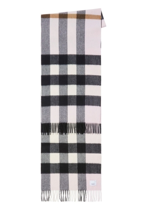 Burberry checked cashmere scarf - Pink