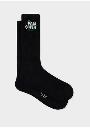 Ps Paul Smith Black Zebra Cotton-Blend Socks