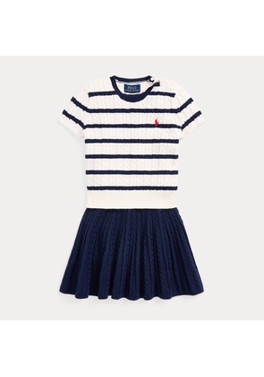 Striped Cotton Jumper & Skirt Set