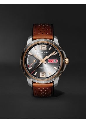 Chopard - Mille Miglia GTS Power Control Limited Edition Automatic 43mm, 18-Karat Rose Gold, Stainless Steel and Leather Watch, Ref. No. 168566-6001 - Men - Gray