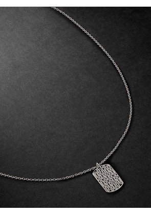 Suzanne Kalan - White Gold Diamond Pendant Necklace - Men - Silver