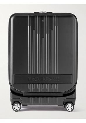 Montblanc - #MY4810 Cabin Compact 55cm Leather-Trimmed Polycarbonate Suitcase - Men - Black