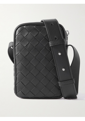Bottega Veneta - Intrecciato Leather Phone Pouch - Men - Black