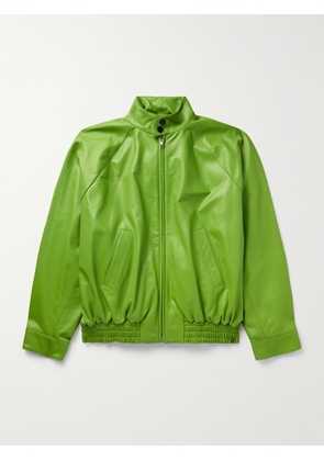 Marni - Oversized Leather Bomber Jacket - Men - Green - IT 46