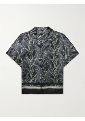 Etro - Camp-Collar Printed Silk-Twill Shirt - Men - Blue - S