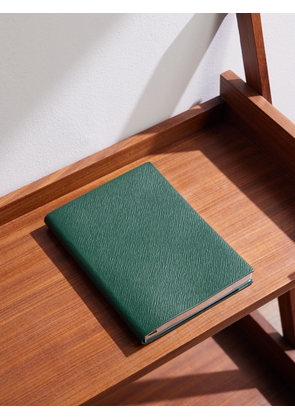 Smythson - Soho Panama Cross-Grain Leather Notebook - Men - Green