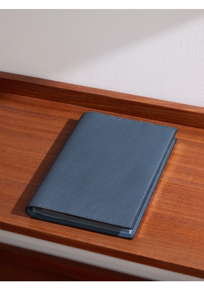 Smythson - Evergreen Ludlow Full-Grain Leather Refillable Notebook - Men - Blue