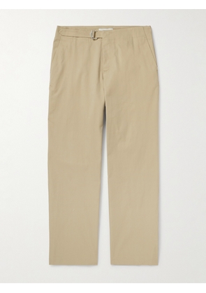 LE 17 SEPTEMBRE - Straight-Leg Cotton-Blend Twill Trousers - Men - Neutrals - IT 46