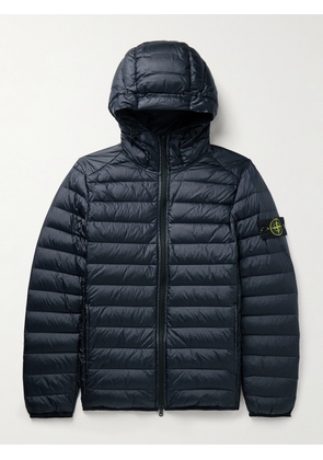 Stone Island - Logo-Appliquéd Quilted Shell Hooded Down Jacket - Men - Blue - S