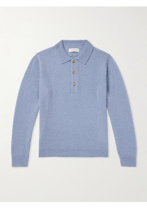 LE 17 SEPTEMBRE - Pointelle-Knit Polo Shirt - Men - Blue - IT 46