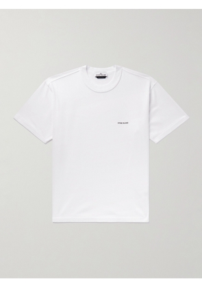 Stone Island - Logo-Embroidered Garment-Dyed Cotton-Jersey T-Shirt - Men - White - S