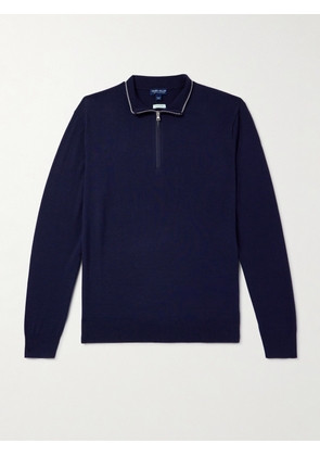 Peter Millar - Excursionist Flex Wool-Blend Half-Zip Sweater - Men - Blue - S