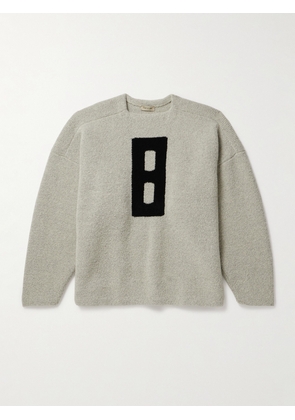 Fear of God - Oversized Intarsia-Knit Virgin Wool-Blend Bouclé Sweater - Men - Gray - S