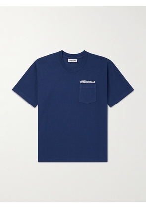 Cherry Los Angeles - Logo-Print Cotton-Jersey T-Shirt - Men - Blue - S