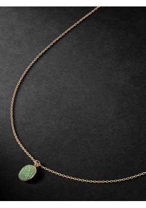 PATTARAPHAN - Baby Locket 14-Karat Gold Emerald Pendant Necklace - Men - Green