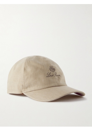 Loro Piana - Logo-Embroidered Linen Baseball Cap - Men - Neutrals - S