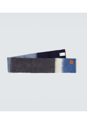 Loewe Anagram striped wool scarf